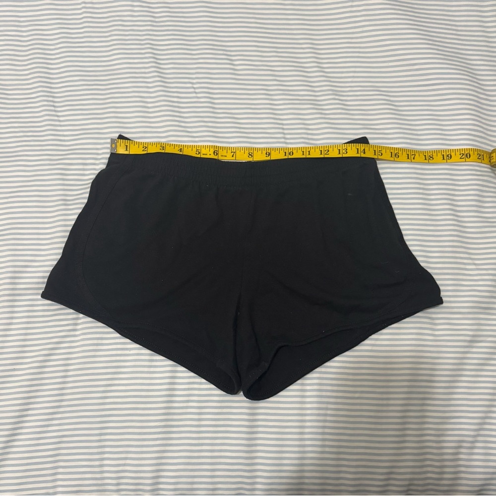 Black Polyester Blend Women's Shorts